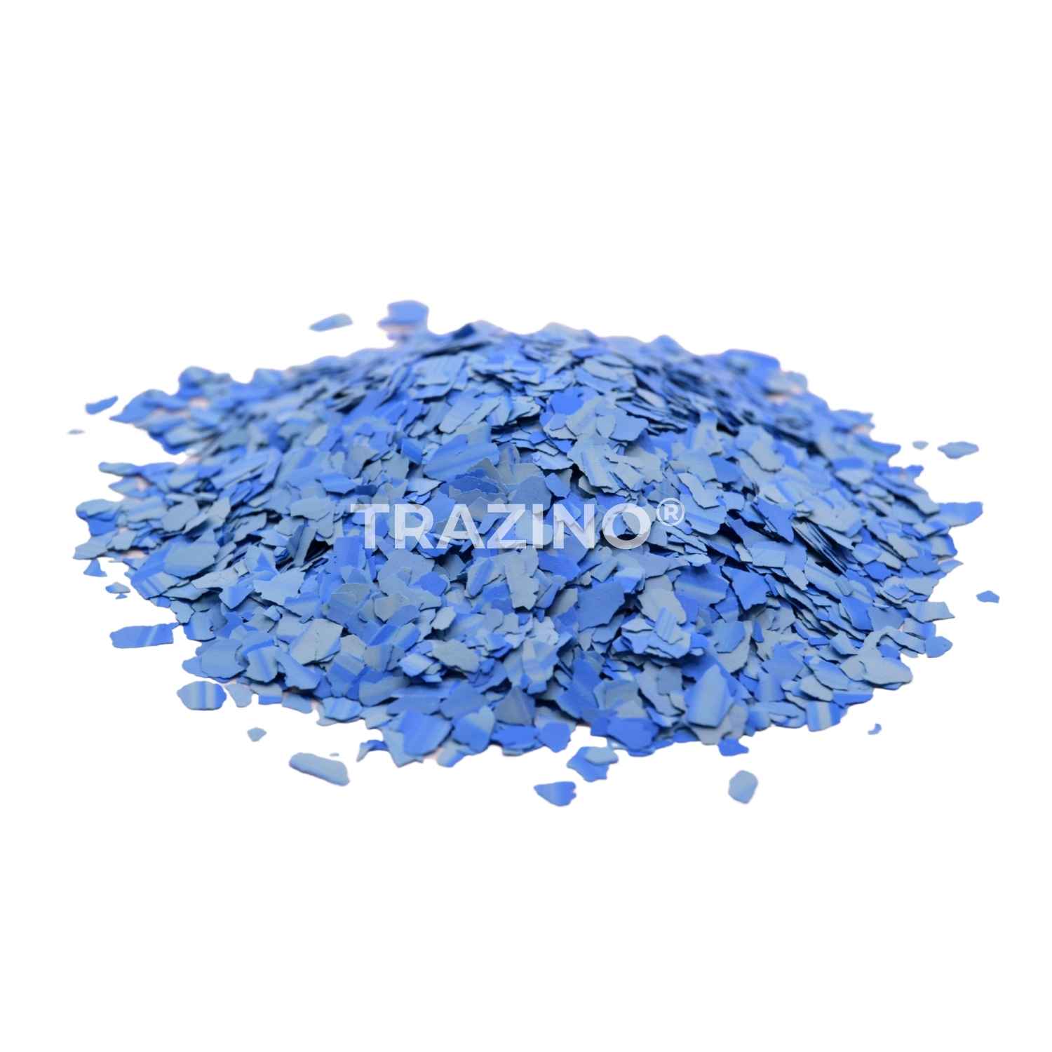 Trazino® Farbchips in zweifarbig Blau zum Einstreuen für Beschichtungen Trazino® Farbchips in zweifarbig Blau zum Einstreuen für Beschichtungen